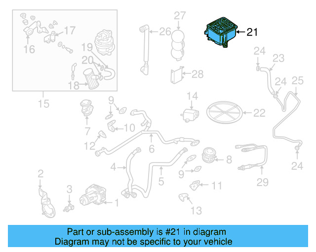 Vapor Canister 8D0-201-801-E - View 19