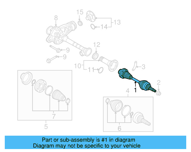 Axle Assembly 7L0-407-271-F - View 7