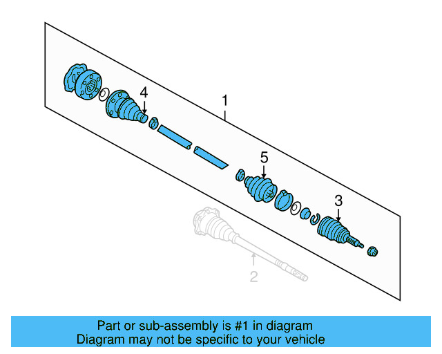 Axle Assembly 1J0-407-452-HX - View 5