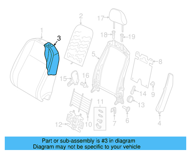 Seat Back Pad 5GM-881-776-K - View 3