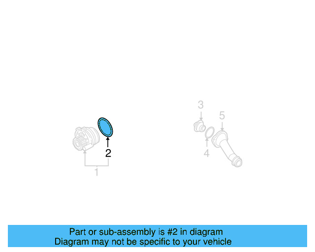 Engine Water Pump Gasket 038-121-119 - View 2