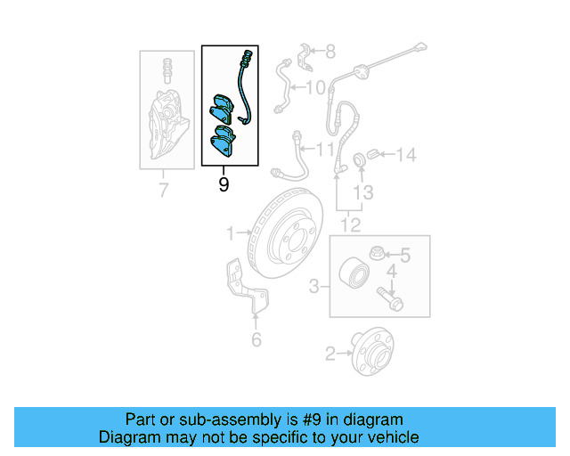 Brake Pads Front 4B0-698-151-AF - View 12