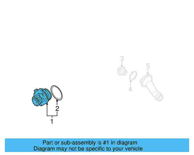 Water Pump 038-121-011-A - View 3