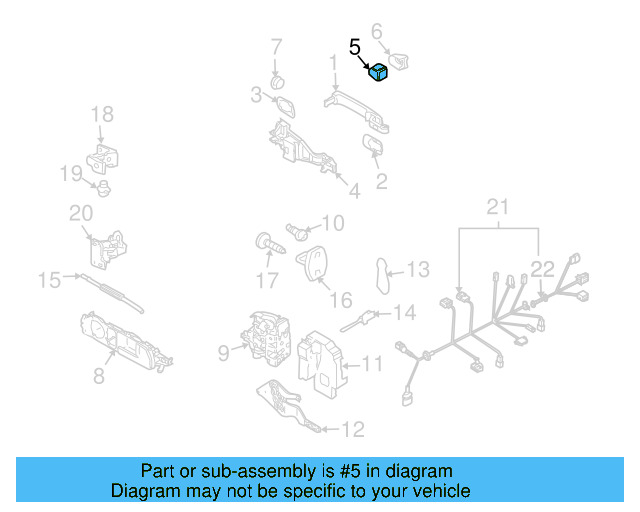 Door Lock Cylinder Cap 7L6-839-167-C - View 4