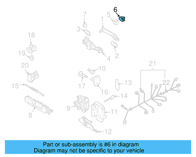 Door Lock Cylinder Cap 7L6-839-167-C - View 5