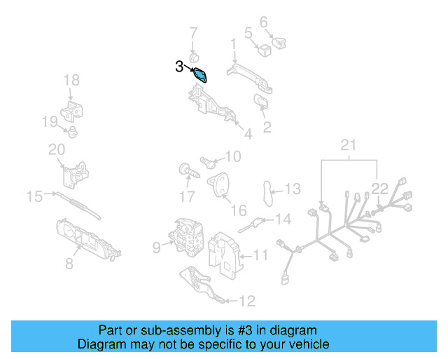 Door Shell Hole Cover 8Z0-837-111 - View 30