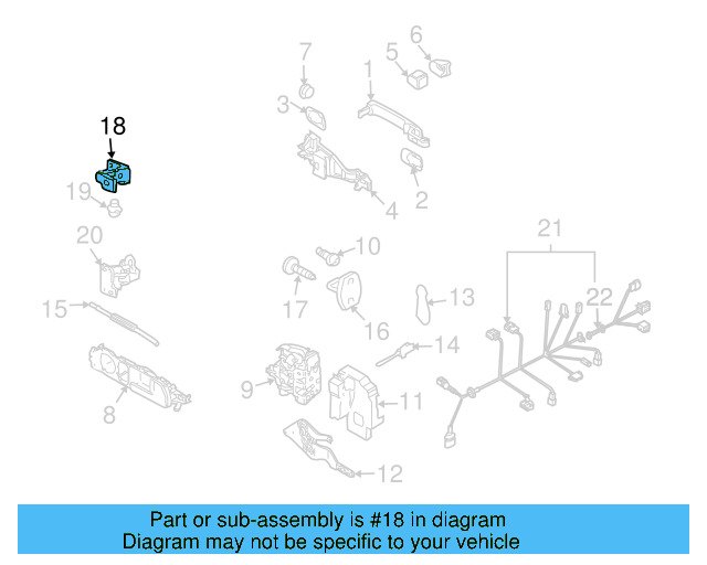 Upper Hinge 7L0-833-402-C - View 3