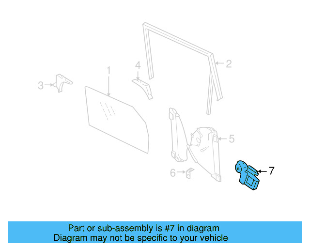 Window Motor 7L0-959-703-C-VIN