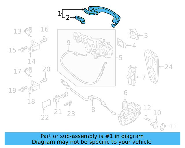 Handle, Outside 5GM-837-206-B-GRU - View 18