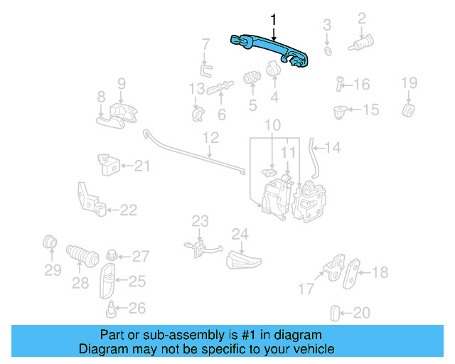 Handle, Outside 1E0-837-207-3FZ - View 4