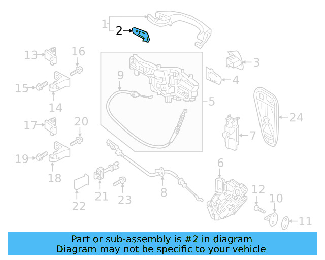 Handle, Outside Packing 5G0-837-209-B-9B9 - View 10