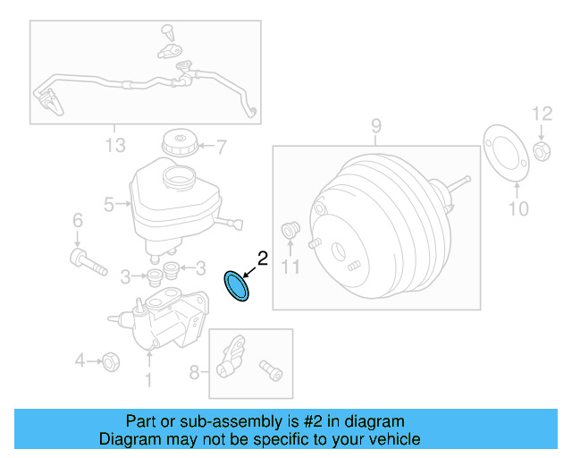 Master Cylinder Gasket 7P0-611-243