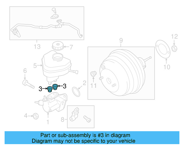 Master Cylinder Plug 4M0-611-817 - View 7