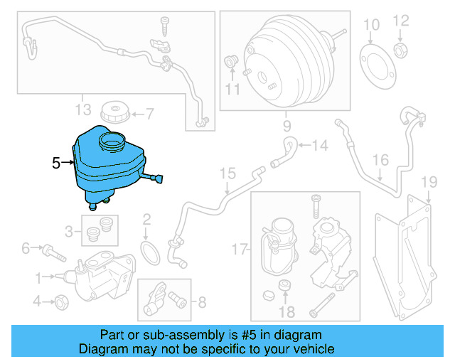 Master Cylinder Reservoir 7P0-611-303-A - View 3