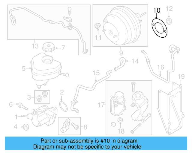 Master Cylinder Gasket 7P0-611-243 - View 9