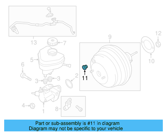 Power Brake Booster Grommet 1S0-612-250-A - View 16