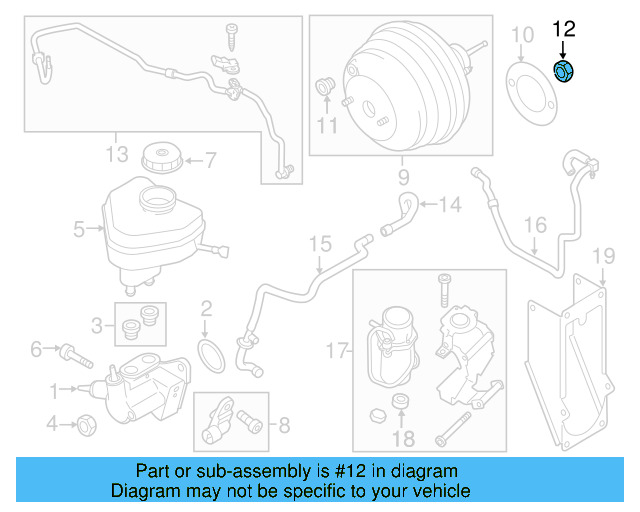 Booster Assembly Lock Nut N-023-003-13 - View 13