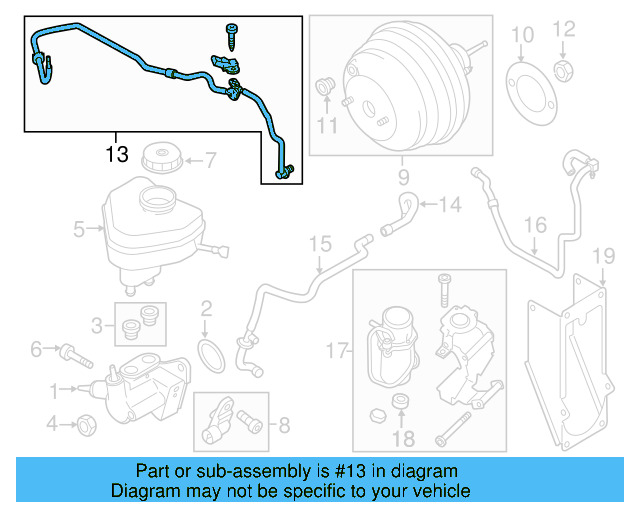 Brake Vacuum Hose 7P0-614-931-J