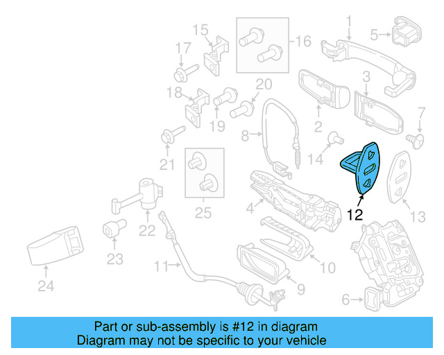 Door Lock Striker Plate 3C0-837-033-C - View 19
