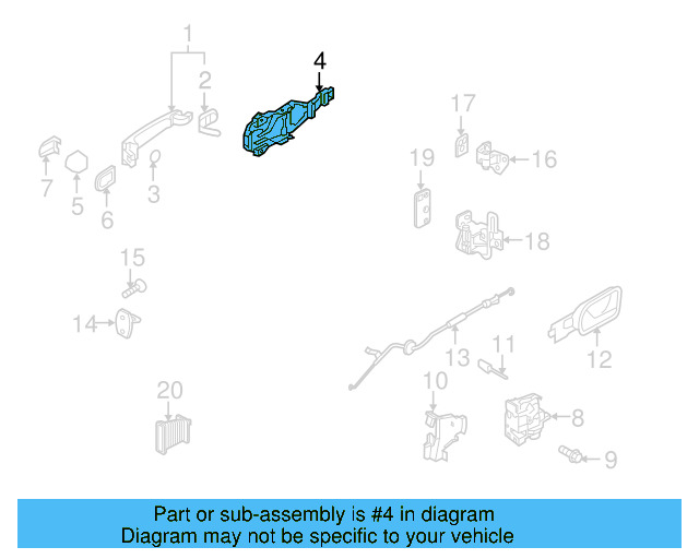 Exterior Door Handle Base 1Q0-837-885-B - View 8