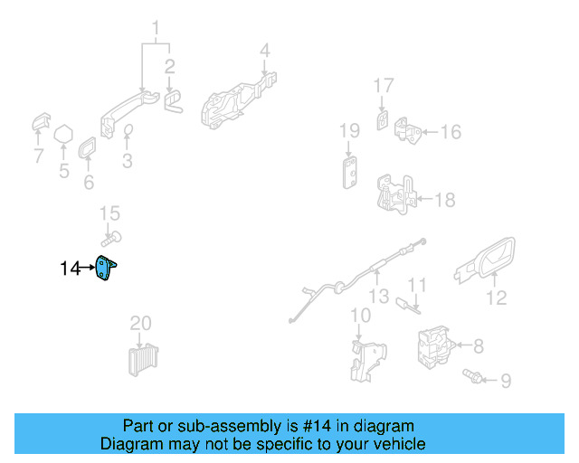 Handle, Inside 1K1-837-113-H-UAQ