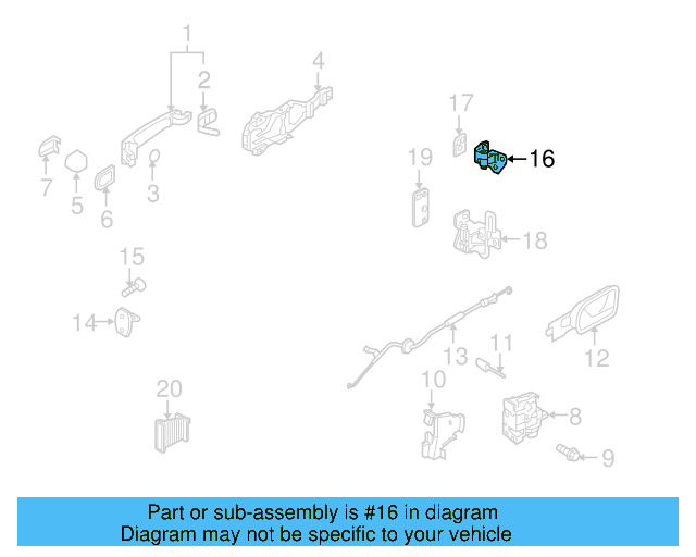 Door Lock Striker Pin 8Z0-837-033-A - View 52