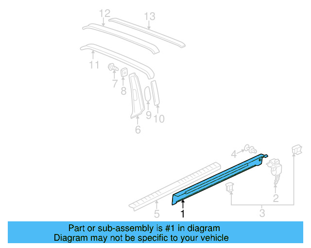 Sill Plate 1E0-853-374-Q70 - View 3