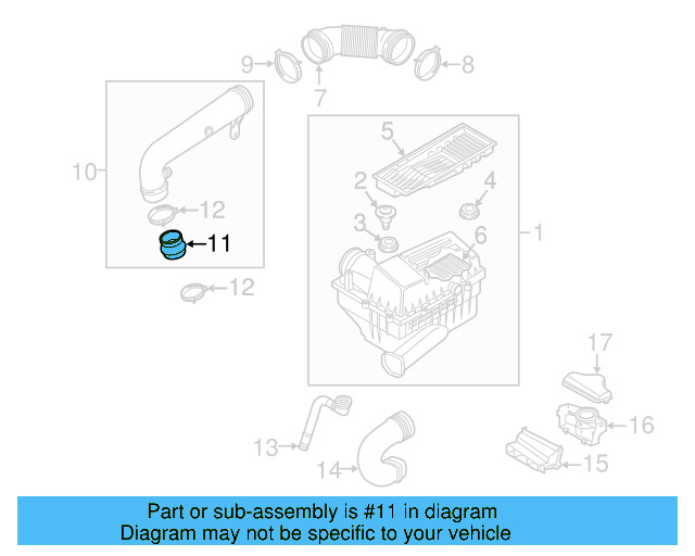 Engine Air Intake Hose 1K0-129-627-C - View 32
