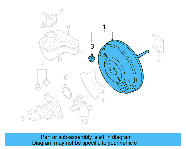 Booster Assembly 1K1-614-106-AB - View 9