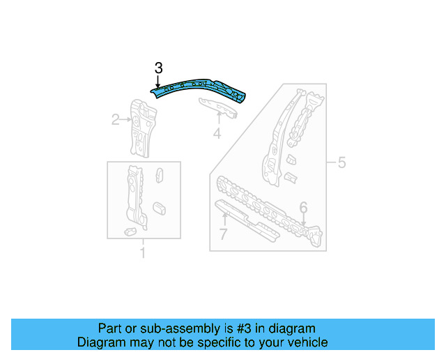 Inner Windshield Pillar 1J0-809-438-E - View 6