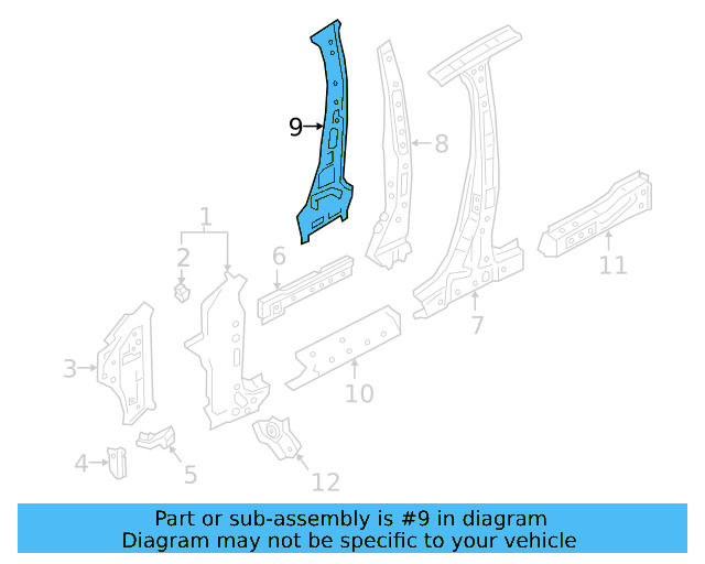 Pillar Reinforced 561-809-443-A - View 5
