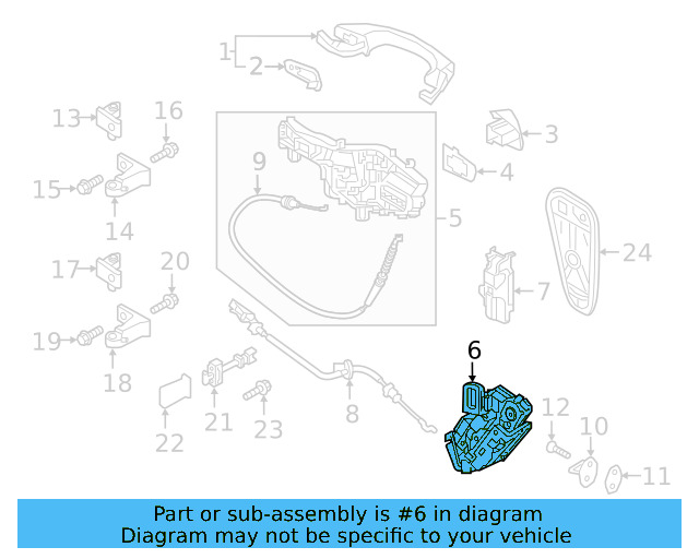 Door Lock Actuator Motor 5K4-839-015-AG