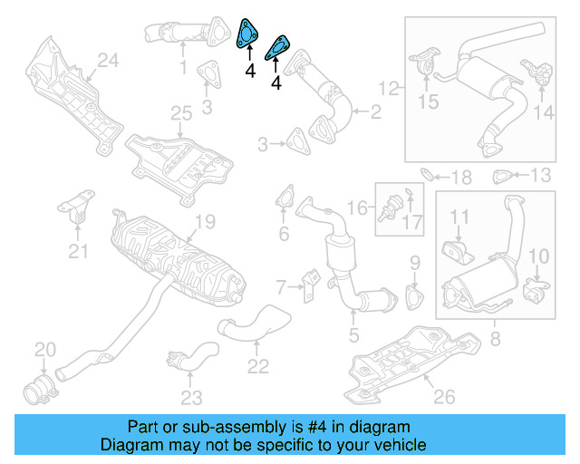 Exhaust Pipe Connector Gasket 059-253-115 - View 7