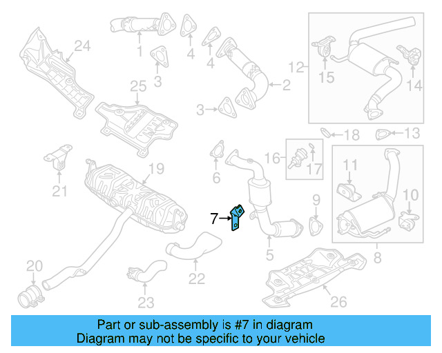 Converter & Pipe Support 7P6-253-047 - View 5