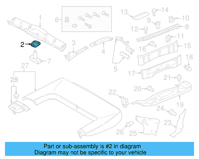 Front Trim Cap 5C3-871-127 - View 2