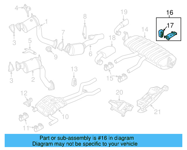 Rear Muffler Bracket 7P0-253-144 - View 7