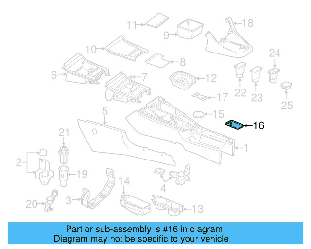 Console Mat 1K0-863-330-A-9B9 - View 5