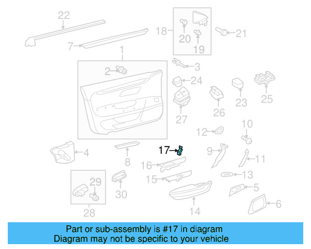 Door Switch Trim Panel Clip 1K0-867-190 - View 13