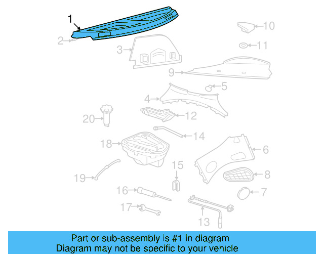 Pkg Tray Trim 1C0-867-769-D-E72 - View 2