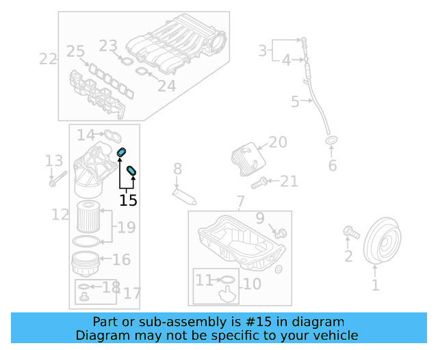 Oil Filter Housing Gasket Set 03H-198-070 - View 18