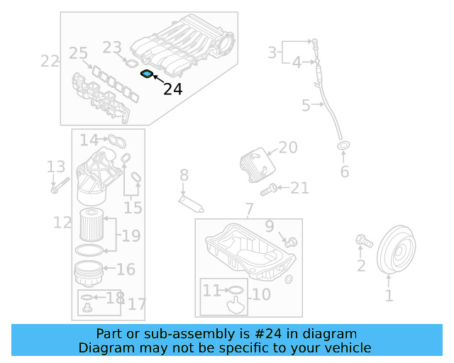Engine Intake Manifold Gasket 03H-133-237-J - View 6