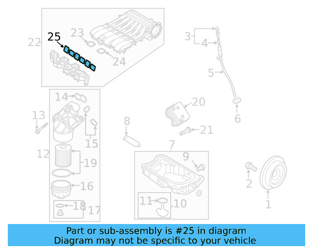 Manifold Gasket 03H-133-237-D - View 3
