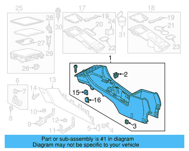 Console Body 561-863-241-E-82V - View 3
