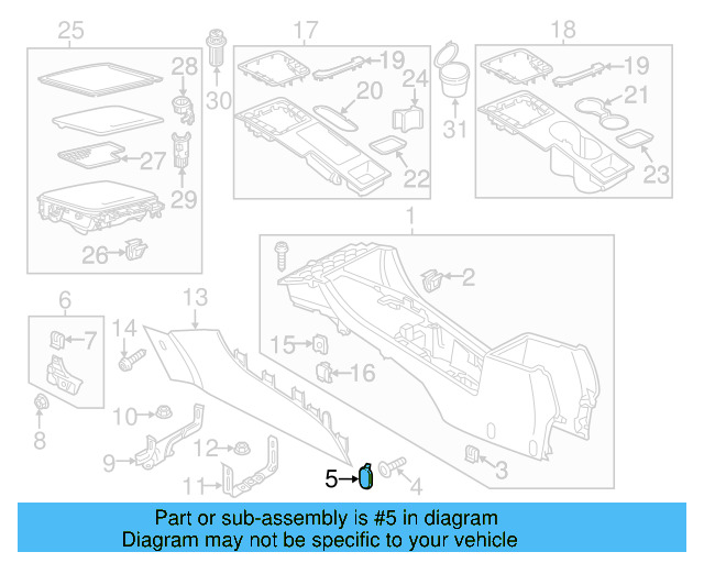 Console Body Cap 561-863-359-95T - View 3