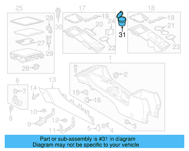Ashtray Assembly 561-857-961-82V - View 2