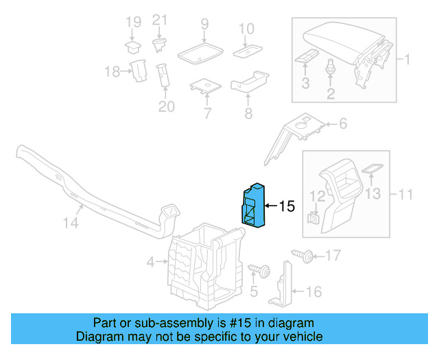 Instrument Panel Air Duct 1KM-819-805 - View 12