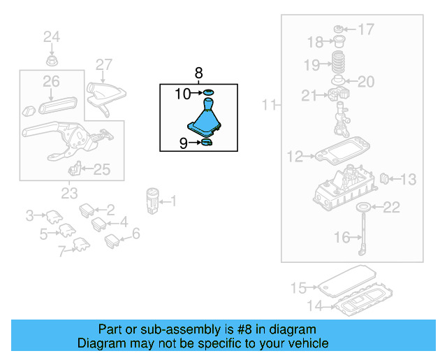 Shift Knob 561-711-113-B-UMF - View 3