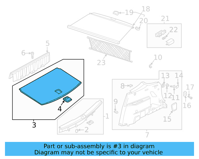 Lower Quarter Trim Retainer Clip 7L0-867-208 - View 73