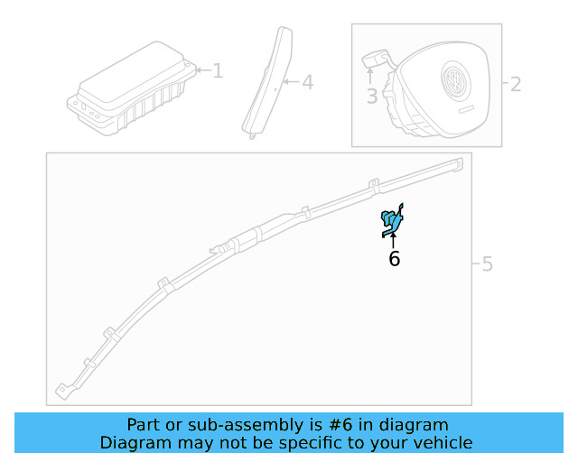 Head Air Bag Clip 3C0-881-090 - View 7