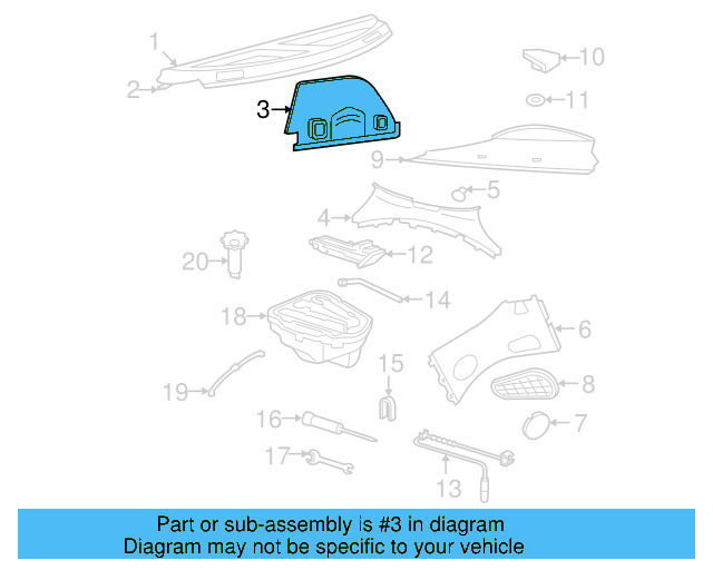 Wheelhouse Trim 1C0-867-429-E-1BS - View 2